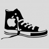 Наклейка для MacBook «Кеды Converse»
